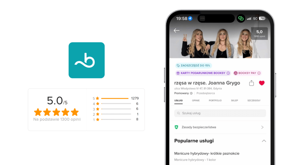 opinie booksy Rzęsa w rzęse